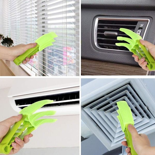 Uppgradera fönsterpersienner rengöringsborste verktygssats, 4PCS hushåll