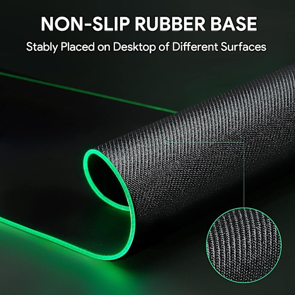 800 x 300 x 4 mm RGB-spillmatte for gaming, 9 LED-farger, 12 lyseffekter