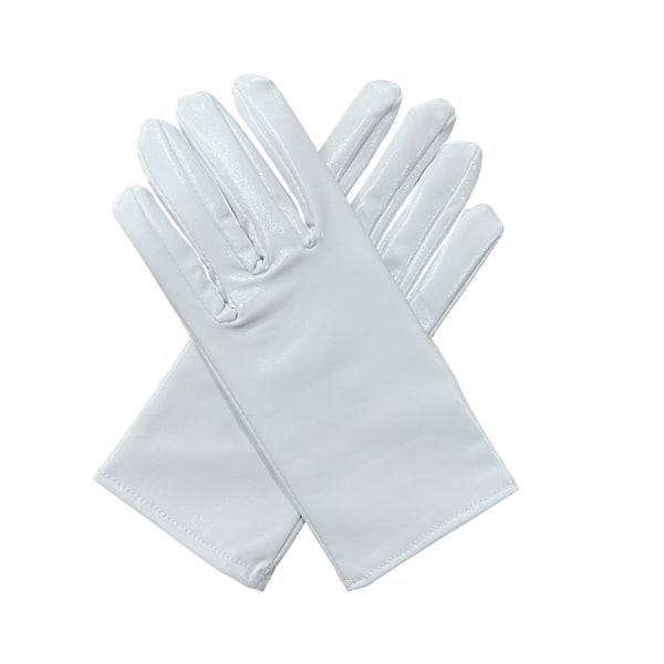 White Wool leather gloves for women, elegant and lightweight, suitable for