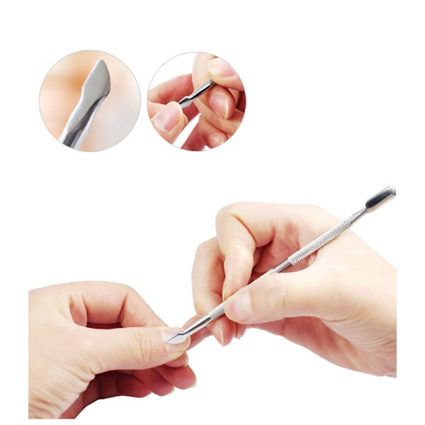 2 st nagelbands pusher 2 i 1 silver