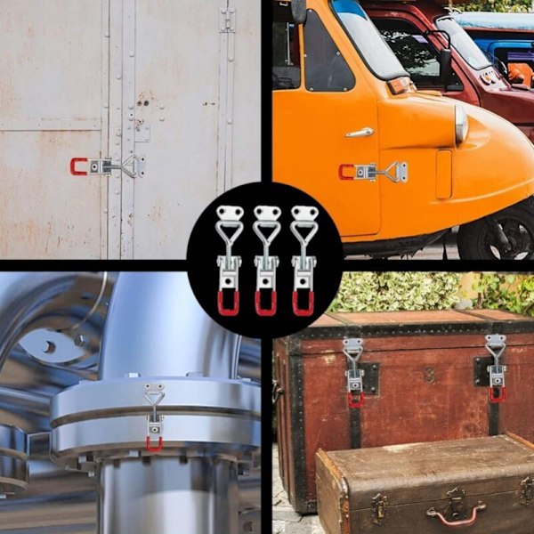 8 stk. 4001 Metal Toggle Latch Holdkapacitet 100 kg / 220 lbs, Justerbar