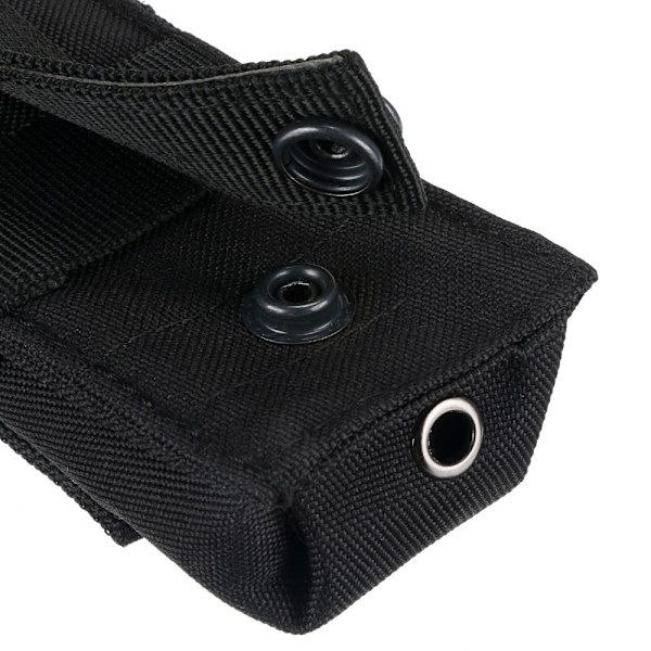 (Musta), 14X5.5X4CM Yleinen Vedenkestävä Nylon-Taskulamppu Akun Kotelo