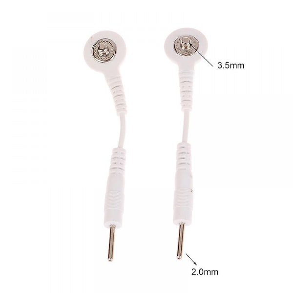 2 kpl Elektrodijohtojohdot Pin-to-snap-sovitinkaapelit Pistoke W/ Tens