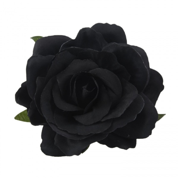 1 st blomma hårklämma blomma - svart