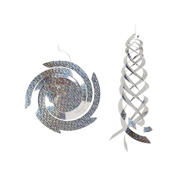 3-pack Silver Rotierande Reflekterande Stång Fågelavvisare Fågelspiral R