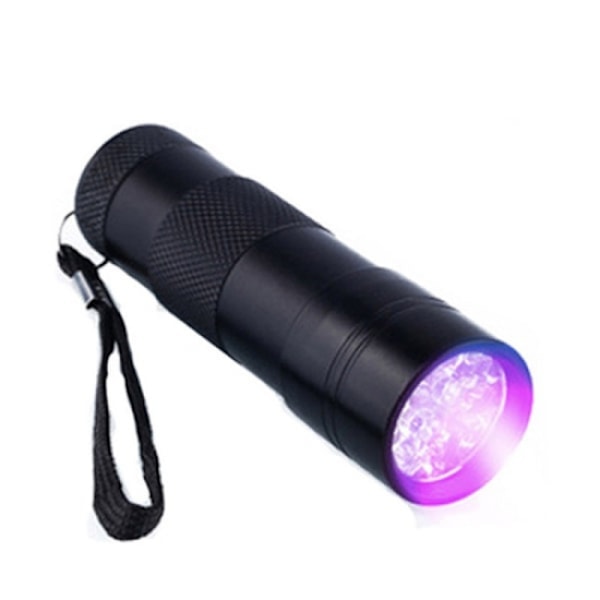 1 st 9x UV LED - Praktisk & Liten UV Ficklampa Svart