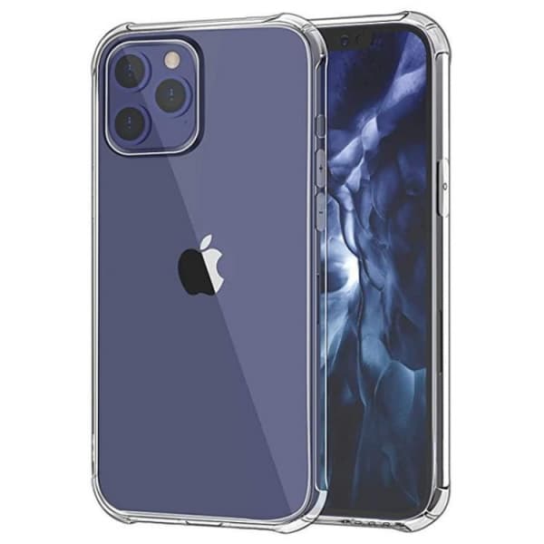 1 st iPhone 12 silikon stötsäkert skal, super stötsäkert, transp