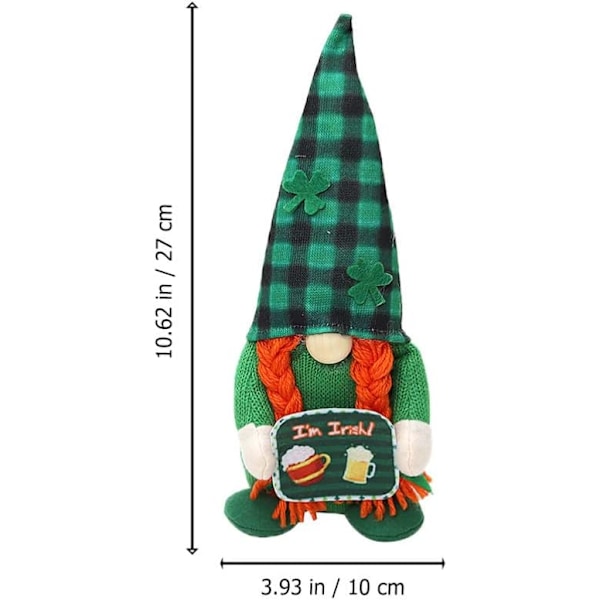 (kvinna) Middagstomte Dekoration, Irländsk Leprechaun Sué Dois Scand