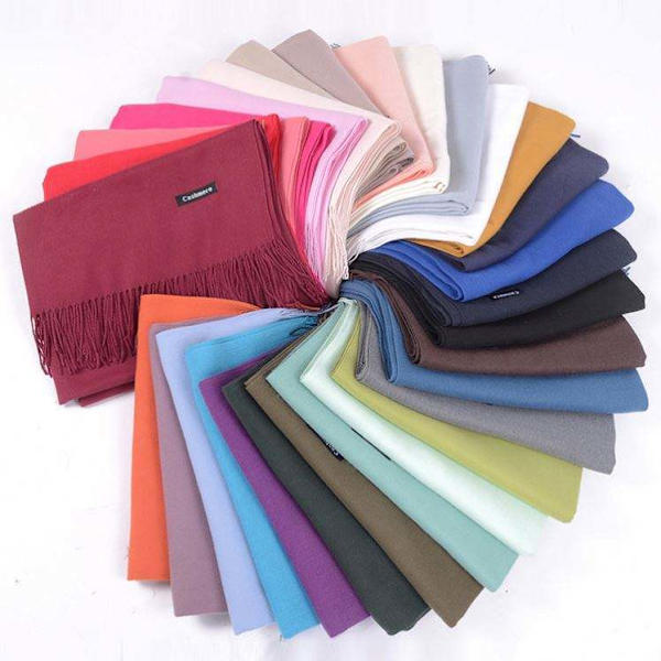 Grå Cashmere Vinter Varm Halsduk För Kvinnor Pashmina Sjal Wra