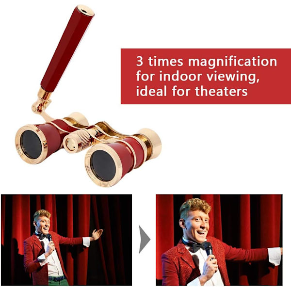 1 Opera-kiikarit, 3X25 Teatterikiikarit Teleskooppi F