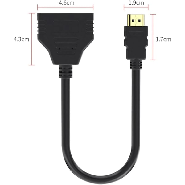 En Ingång Två Utgångsdelare, HD 1/2 Konverteringskabel, HDMI-delare