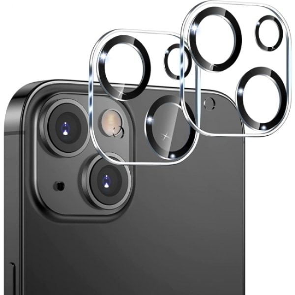 [2-Pack] iPhone 15 objektivdeksel i herdet glass