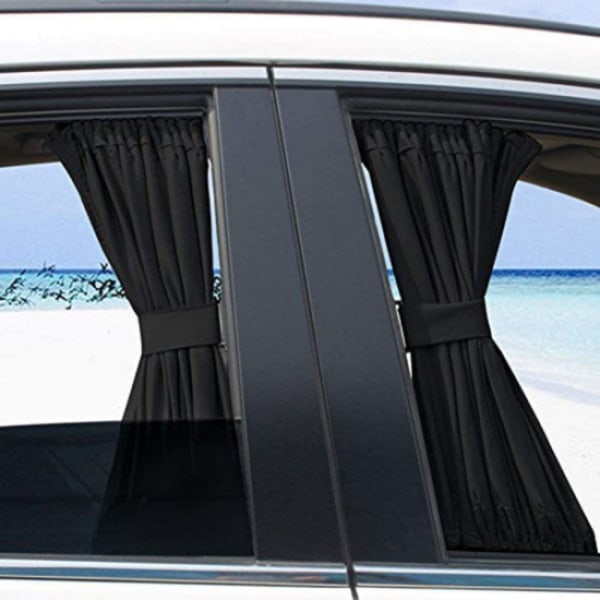 2 stk bil sidevindu UV beskyttelse gardin solskjerming kjøretøy