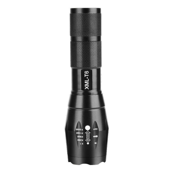 Kraftig L6000 LED-lommelygte, vandtæt zoomable lommelygte, militær