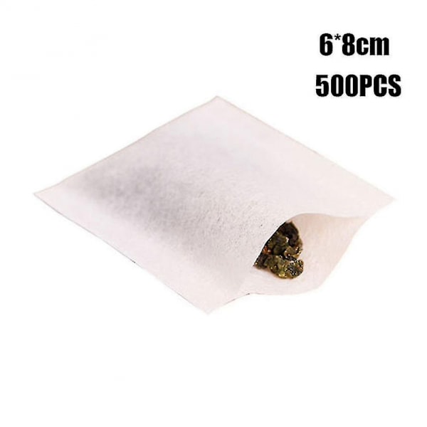 （6x8cm 500PCS）500 stk. tomme teposer filter løs filterpose Healt