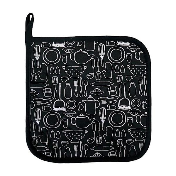 Peruskeittiön puuvillainen sienipotholder, lämmönkestävä