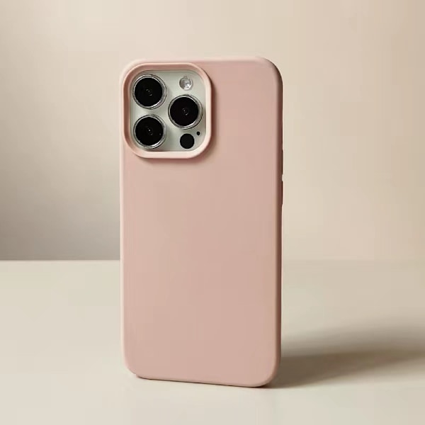Rosa iPhone16pro telefonfodral, mjukt silikonskal, ultratunt och