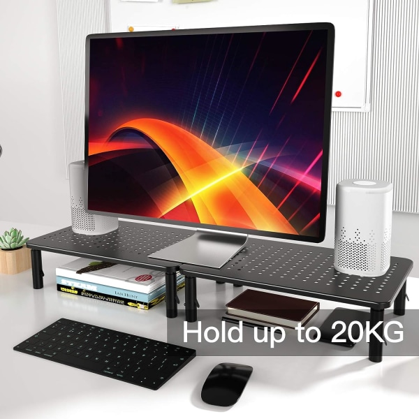 Monitor Stand - 3 Højdejusterbar Ergonomisk Laptop Stand med M