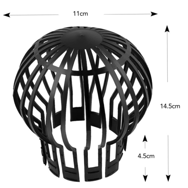 Sæt med 4 tagrenderklemmer ca. 13,2 x 14,5 cm (diameter x h