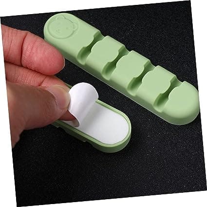 2 stk. Strømkabel Skrivebordsoplader Kabelarrangør Kabelklemme Kabel