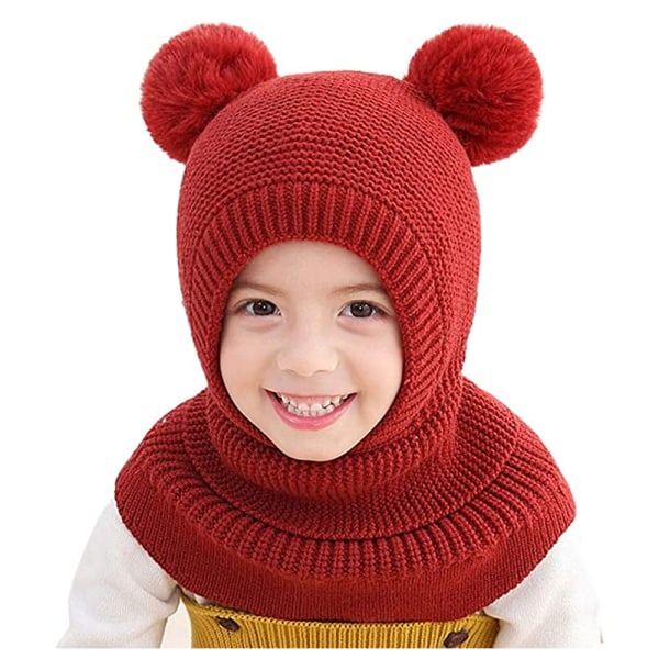 Baby Girl Boy Balaclava Cute Beanie Scarf Winter Warm Earmuffs Kn