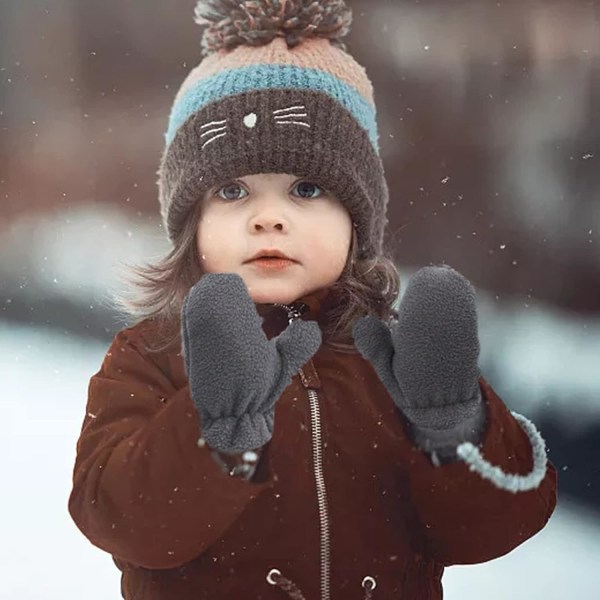 Vinter baby Fleecefoder Toddler Pojkar Varma mjuka handskar f