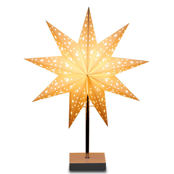 Julestjerne bordlampe af Star Trading, 3D papir Jule sta