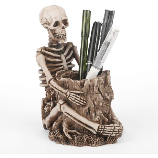 Skull Pen Holder Stationery Pencil Case Makeup Brush Holder Stora