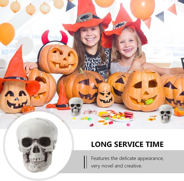 4-pack Miniatyrplastskallar Skelettskallar Halloween Skalle