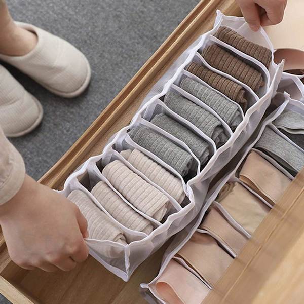 Foldbar Skuffeorganizer - 1 Styk Underundertøj Opbevaring, Kommode Cl