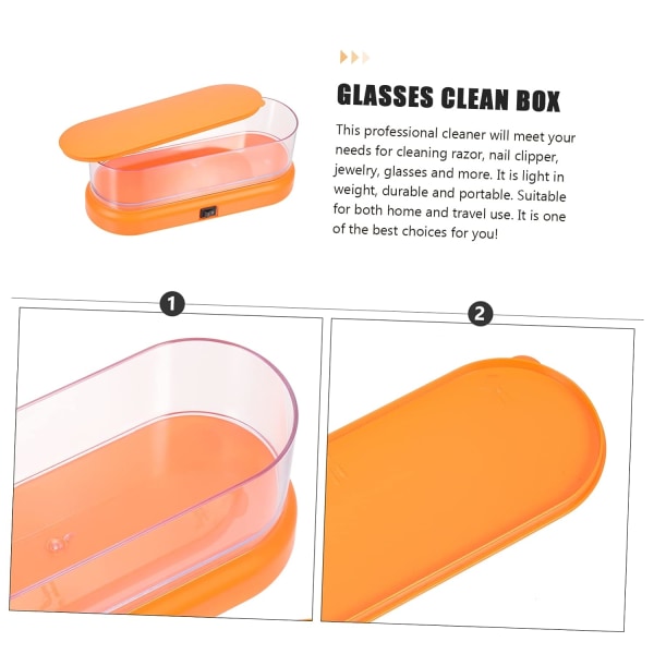 1kpl oranssi laatikko pesukone lasien puhdistusaine, turvallinen hammasproteesi liimat