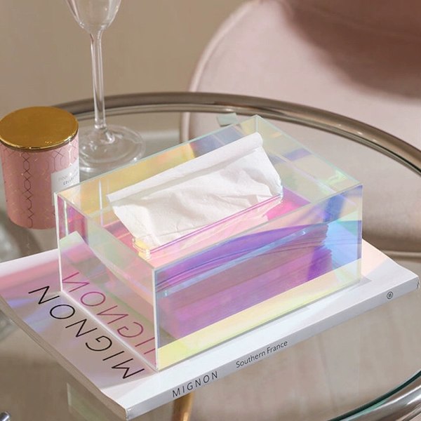 Akryl Serviettboks, Transparent Rektangulær Dispenser for Servietter