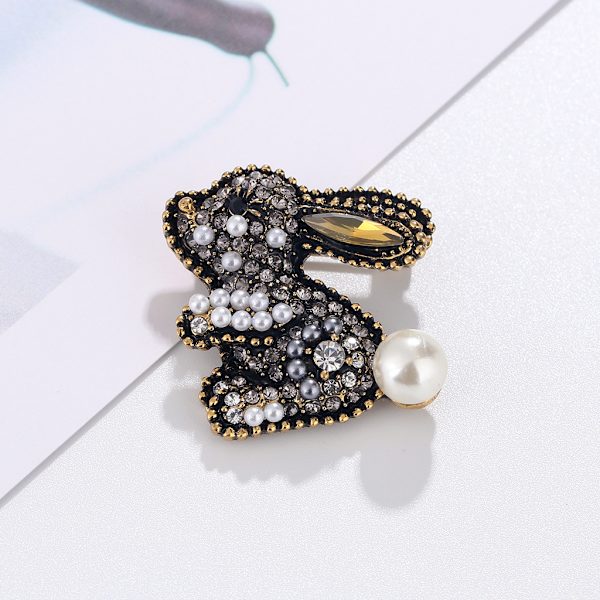 2 st diamanthare, fashion söta pärlspänne brosch prydnader, kläder