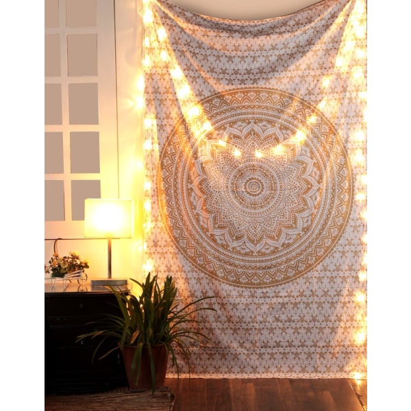 Gyllene Mandala Väggbonader för Män och Kvinnor Elegant Strand