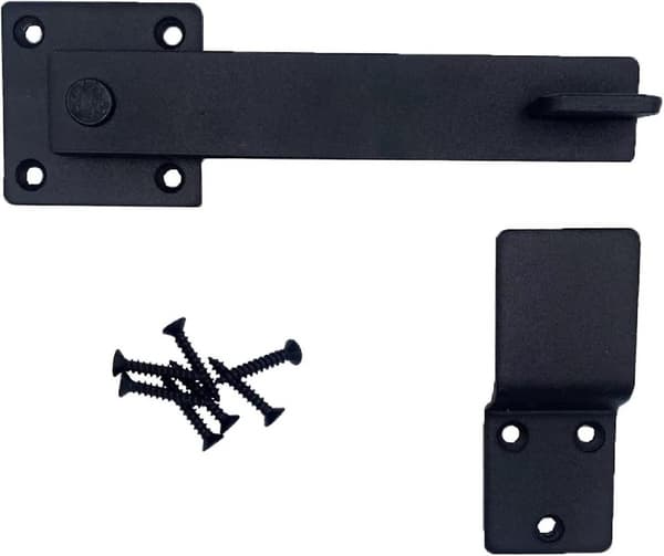 1 stk. Heavy Duty 5,5\" smedejern dørgreb, solid metal flip L