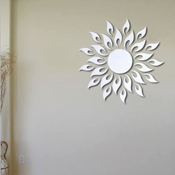 Selvklebende 3D solsikke veggklistremerker, 1 stk DIY solsikke D