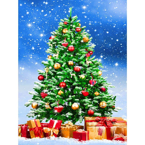 (25) 3 stk. DIY Diamantmaleri Julekit, 5D Jule Emb