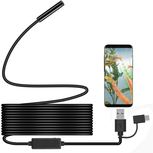 Borescope, Android OTG 5m Vattentät HD Video Snake Borescope Ins