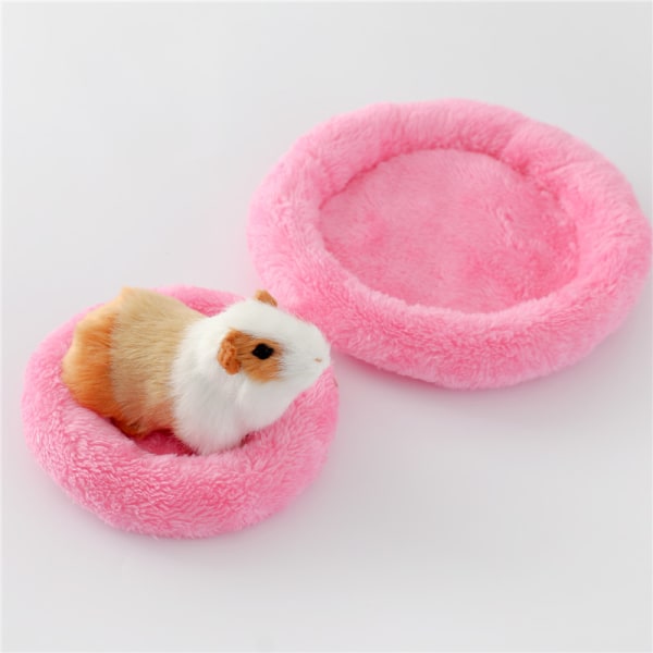 1 stk Myk, koselig rund fleece varm hamster seng sovematte for rotte, H