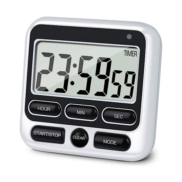 Køkken Timer Digital Madlavningstimer med Stort LCD Display Alarm