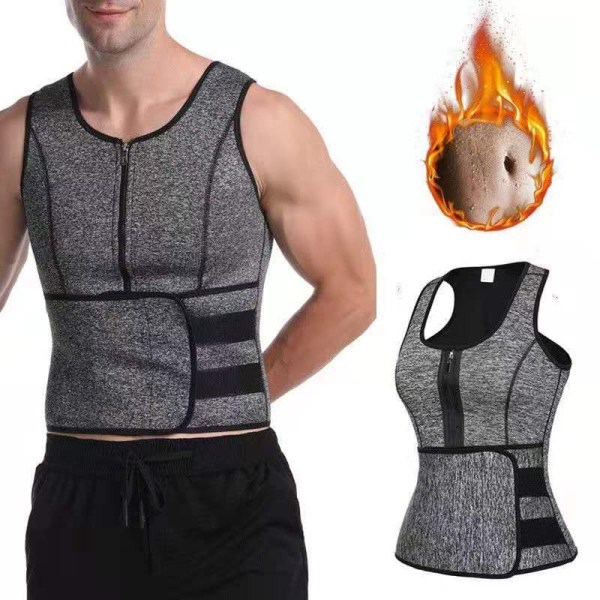 （M）Men's Sport Neoprene Sauna Vest Posture Correct Back Support