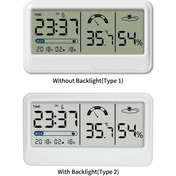 Digitaalinen hygrometrinen elektroninen termohygrometrinen LCD-näytöllä