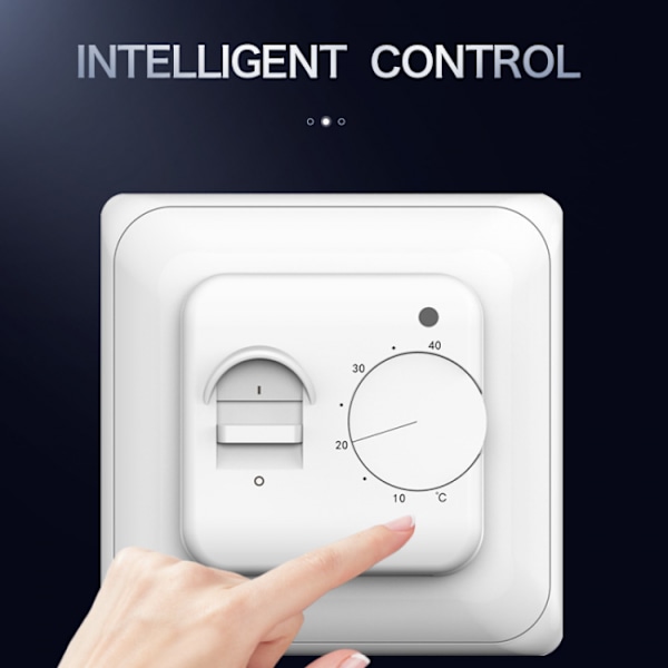 1 stk Manuel Elektrisk Gulvvarme Termostat med AC 220v 16a Pro