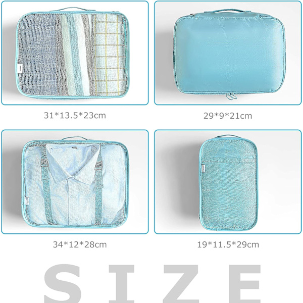 8-i-1 Reiseveske Organizer Set, Klær Bag, Sko Bag, Trave