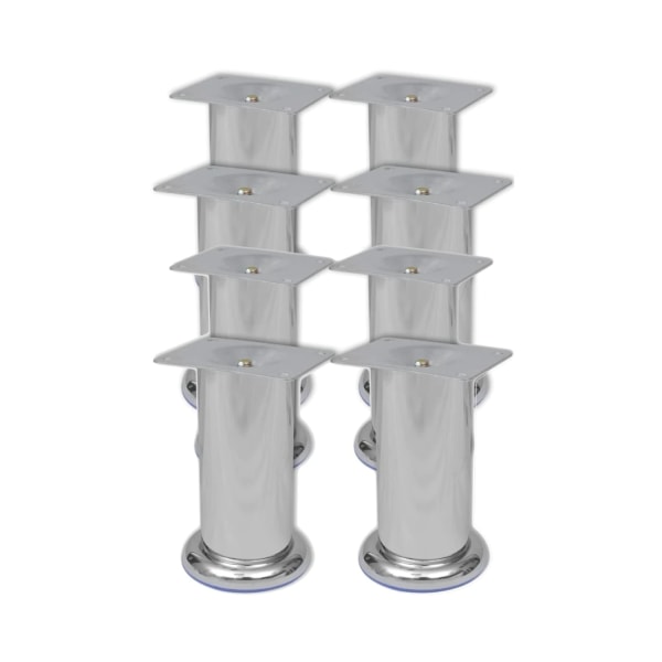 Pyöreät sohvanjalat 8 kpl Kromi 120 mm