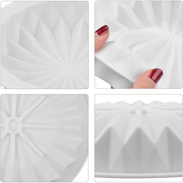 3D silikone kageform til budding, isterninger, gelé, mousse og fondant