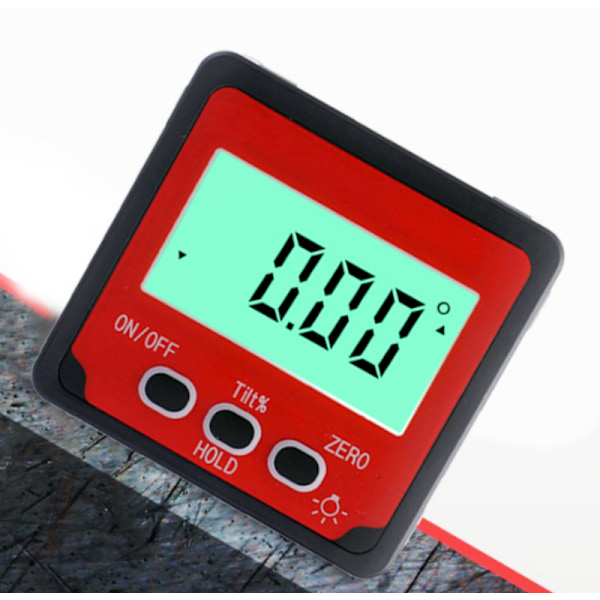Tiltmeter, digitalt tiltmeter magnetisk 4 * 90 grader 3-knapps digi