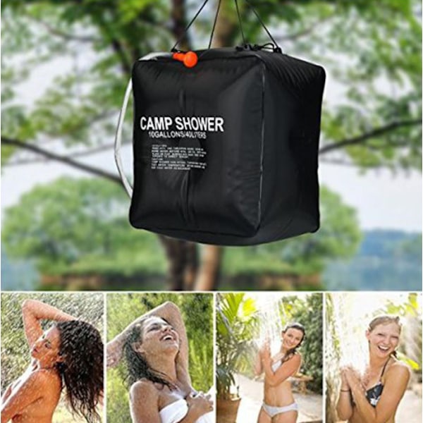 40L solardusj utendørs dusjpose solbad vannbag bading