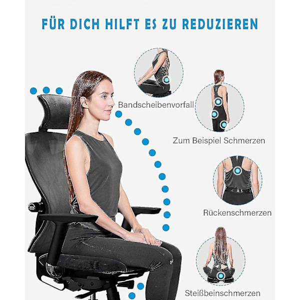 Ortopedinen tyyny, muistivaahtotyyny, sopii ergonomiseen h