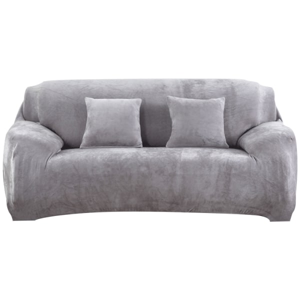 Tykt elastisk almindeligt fløjlsbetræk til 1-, 2-, 3- eller 4-sæders sofaer, li